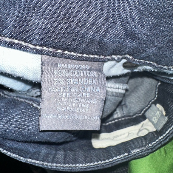 Level 99 Anthropologie Dark Blue Denim /Jean Pencil Skirt ~ Sz 28 - Picture 5 of 5